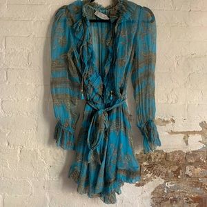 Zimmermann Aqua Playsuit - Sz 1